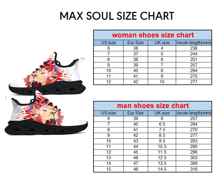 max soul size chart