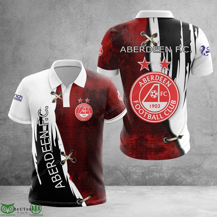 61 Aberdeen wine red F.C. Scotland football champions 3D Polo T shirt Hoodie