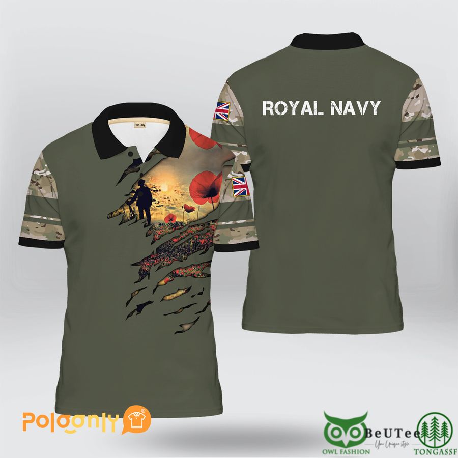 2 UK Royal Navy Veteran Polo Shirt