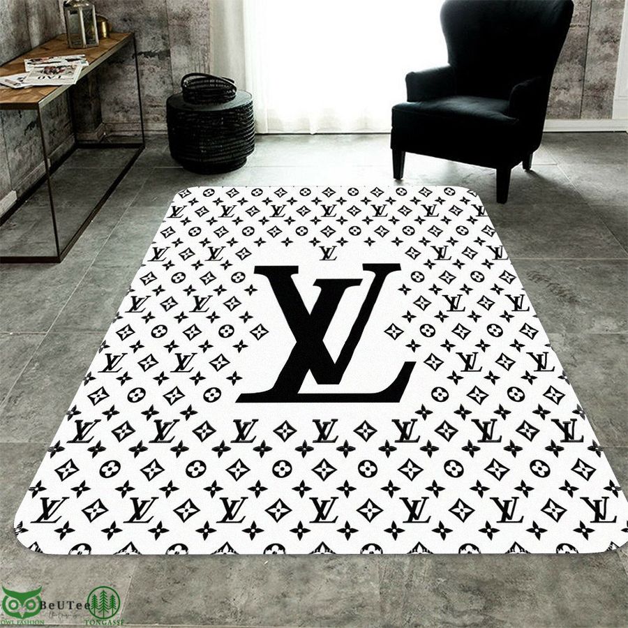 Louis Vuitton black on white Limited Edition 3D Carpet Rug