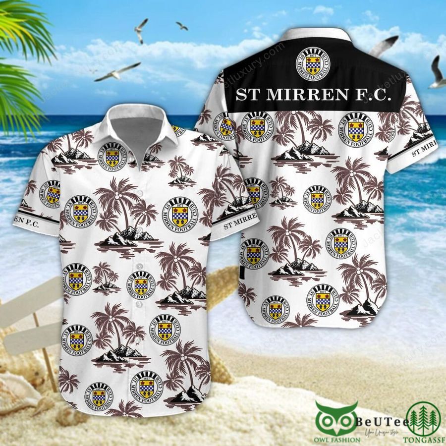 92 St Mirren F.C. Brown Palm Tree Scottish Premiership 3D Printed Polo Tshirt Hoodie