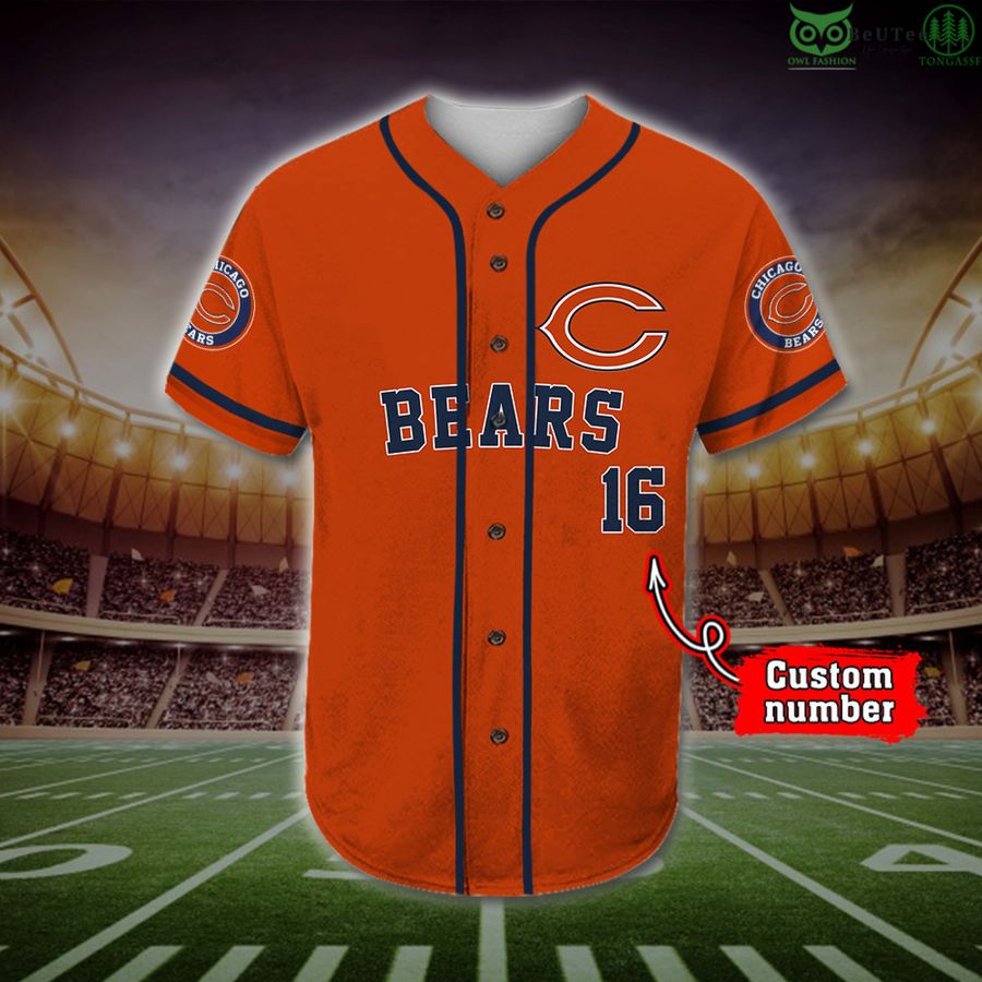 Chicago Bears Baseball Jersey NFL Fan Gifts Custom Name and Number -  Beuteeshop