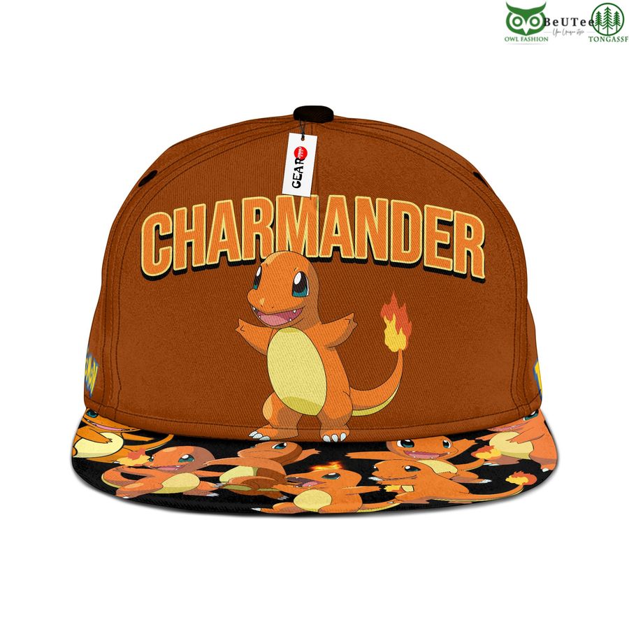 Charmander Snapback Hat Pokemon Anime Cap for Otaku