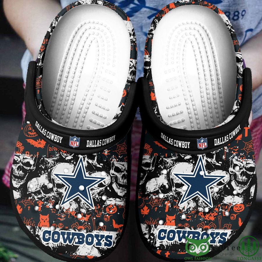 NFL Dallas Cowboy Halloween Skull Clogs