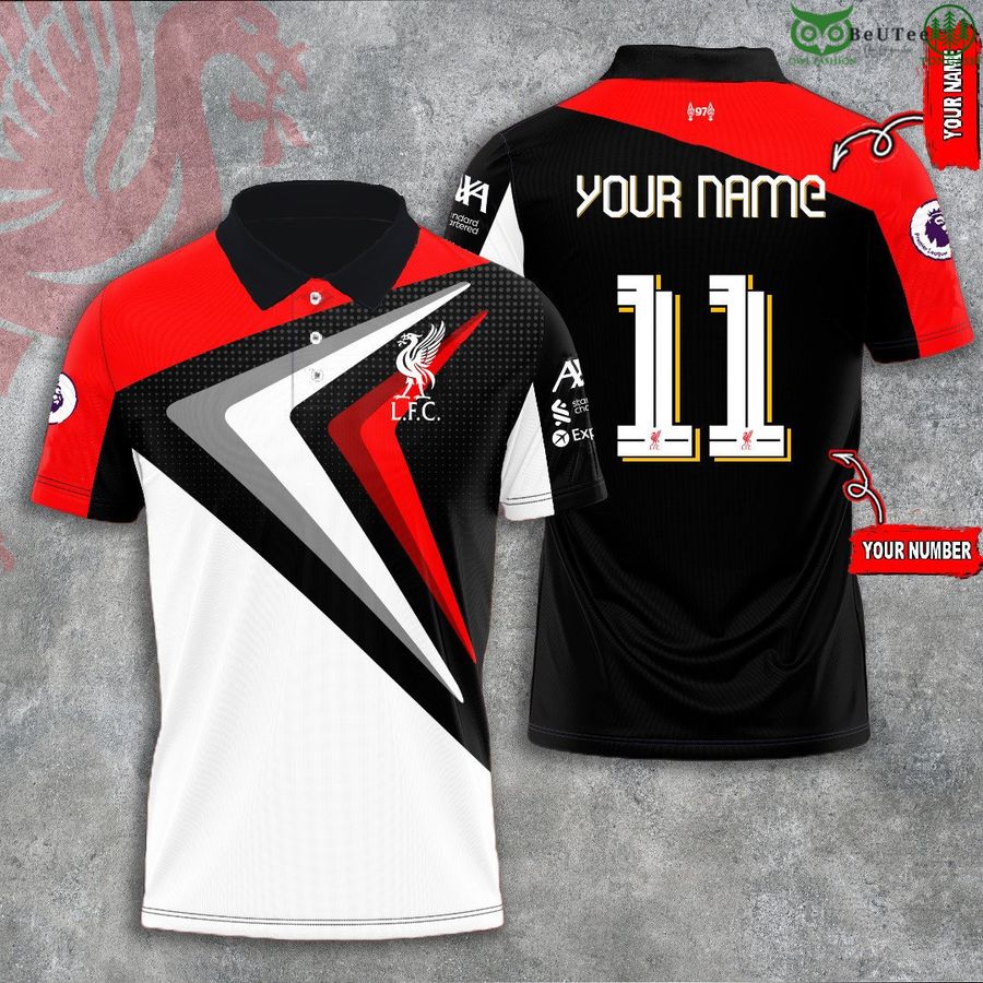 Personalized Liverpool FC color blocks 3D Polo shirt