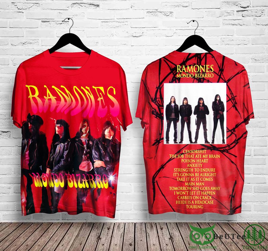 RAMONES Mondo Bizarro Rock Band 3D T-shirt 