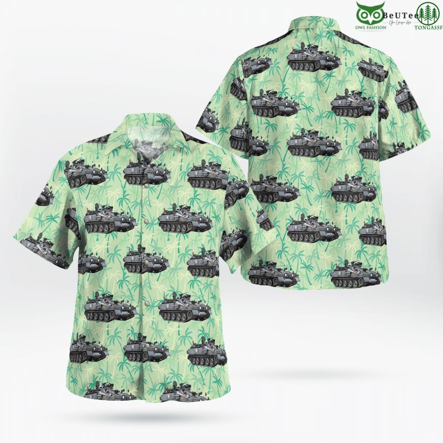 British Army Spartan Armoured Personnel Carrier Hawaiian Shirt