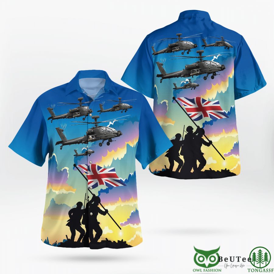 British Army AgustaWestland Apache AH1 Armed Force Days Hawaiian Shirt