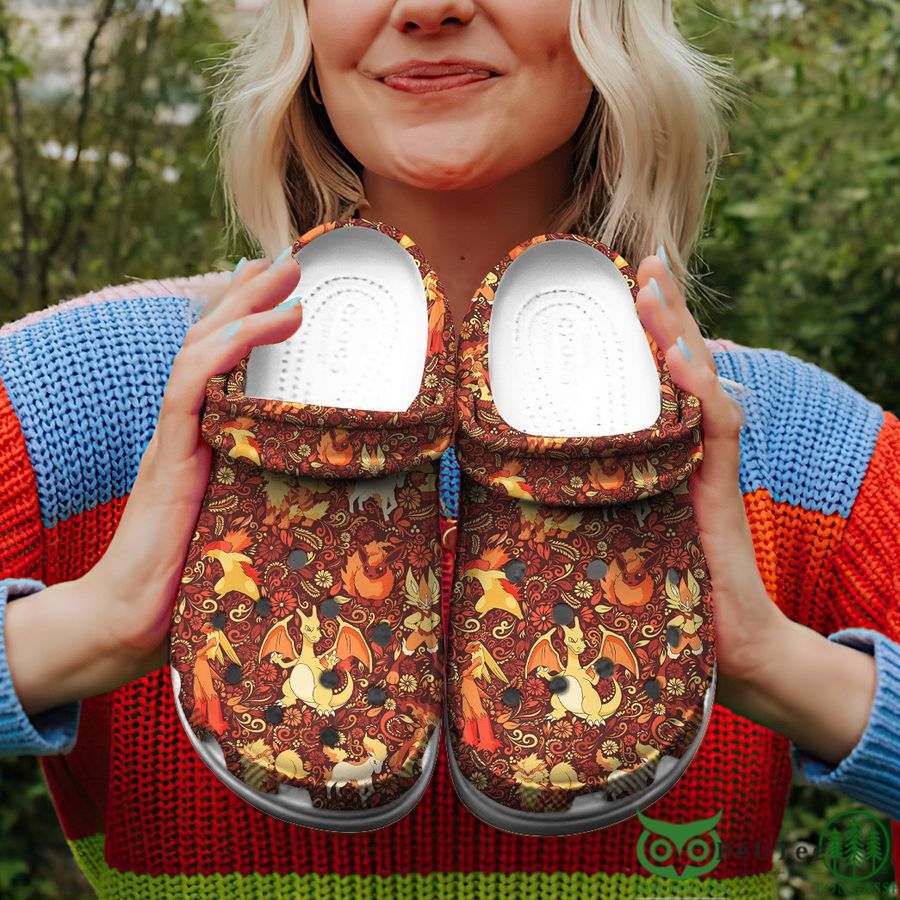 Fire Type Pattern Custom Classic Clogs