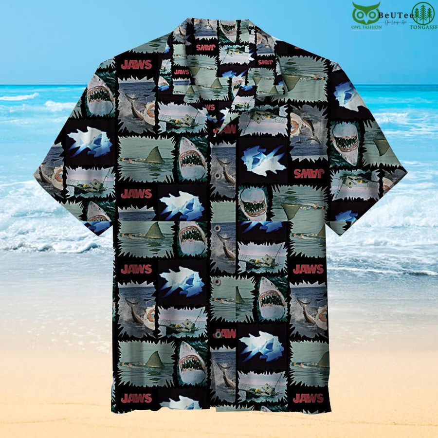 Jaws Collage Sharks Hawaiian Shirt