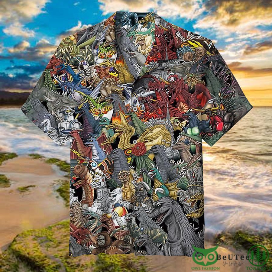 All Godzilla Monsters Hawaiian Shirt