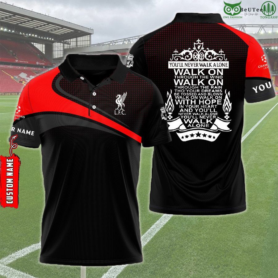 Personalized Liverpool FC you never walk alone 3D Polo shirt