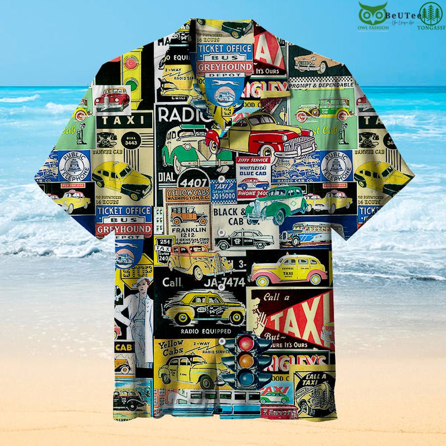 Vintage Taxi Hawaiian Shirt