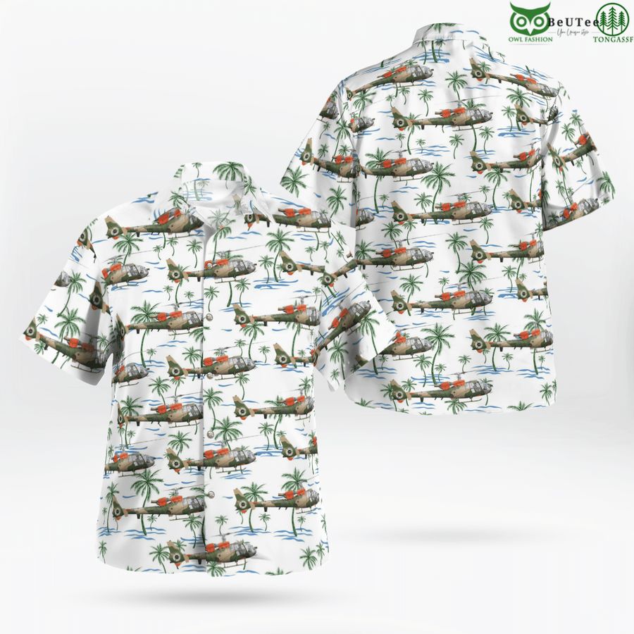 British Army Aerospatiale Westland Gazelle Hawaiian Shirt