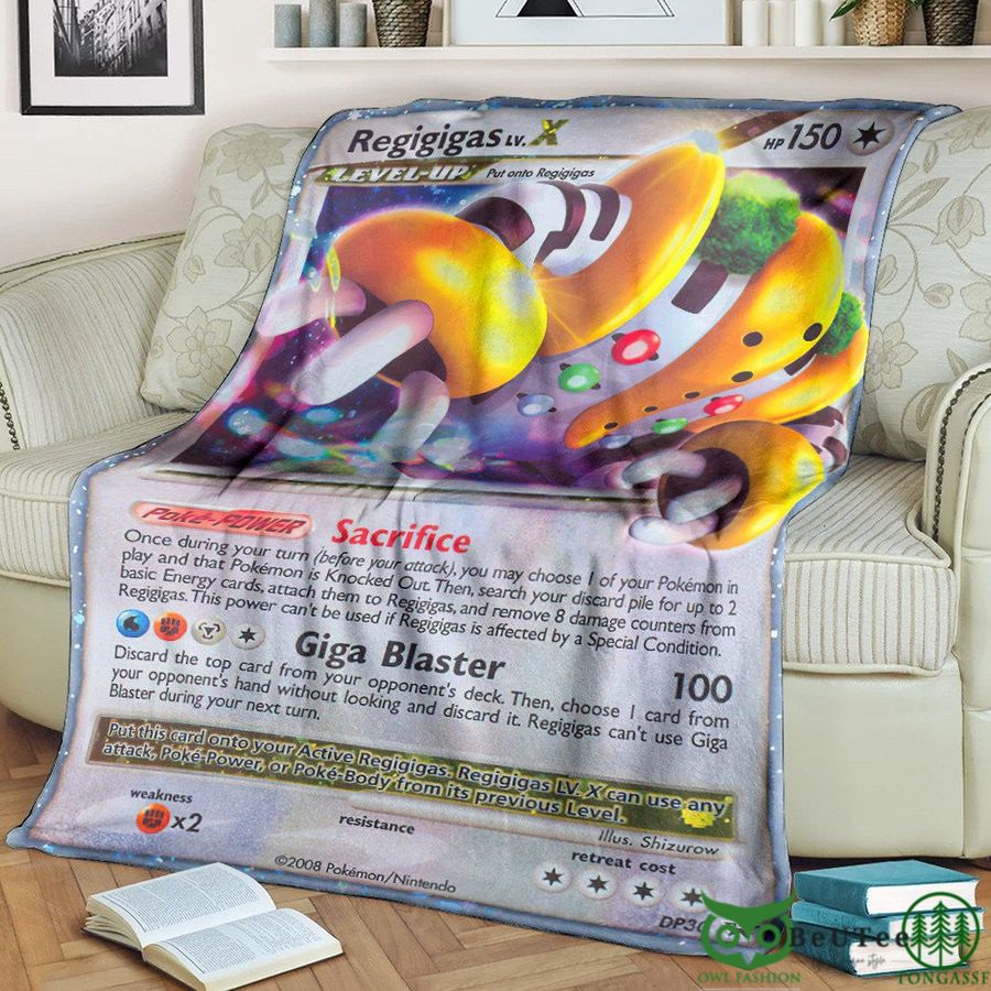 Anime PKM Regigigas LV.X Diamond & Pearl Promos Custom Soft Blanket