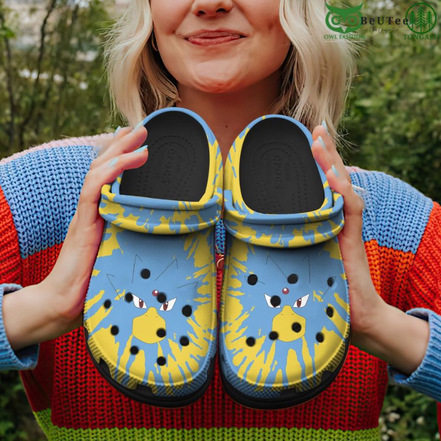 Golduck Tie Dye Face Classic Crocs Pokemon