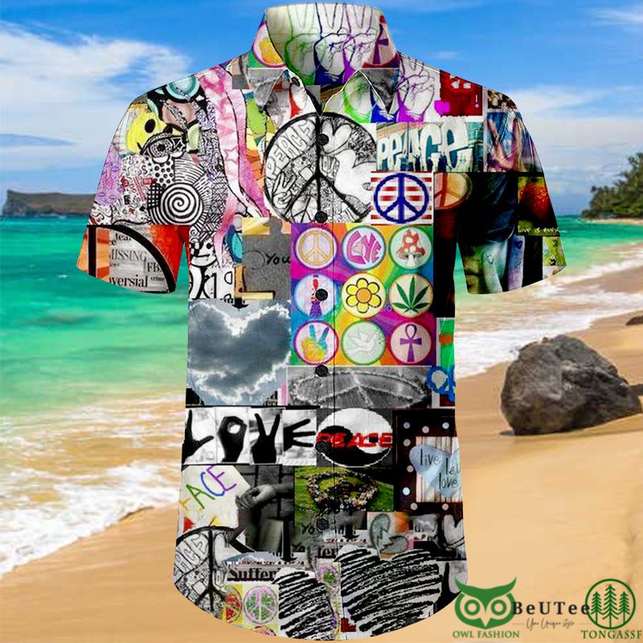 Peace and Love Revolution Hawaiian Shirt
