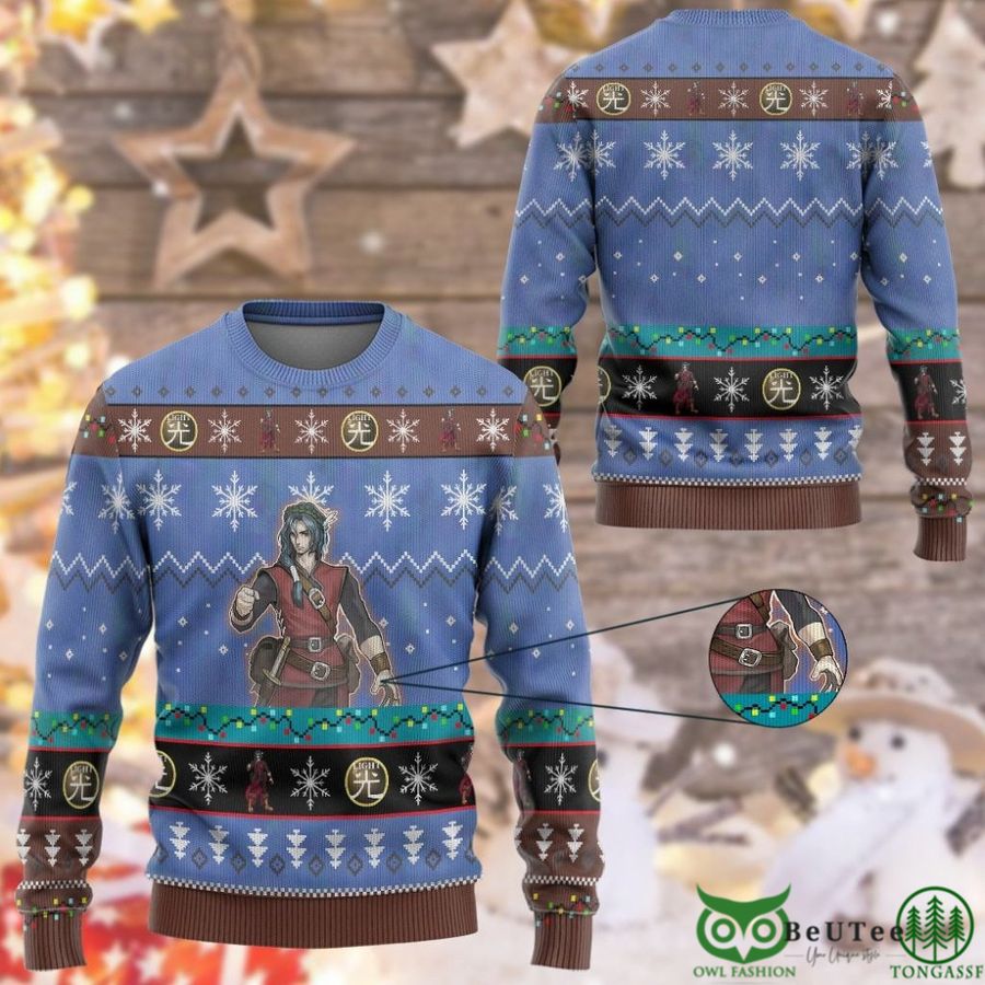 Anime YGO Dante Traveler Of The Burning Abyss Custom Imitation Knitted Ugly Sweater