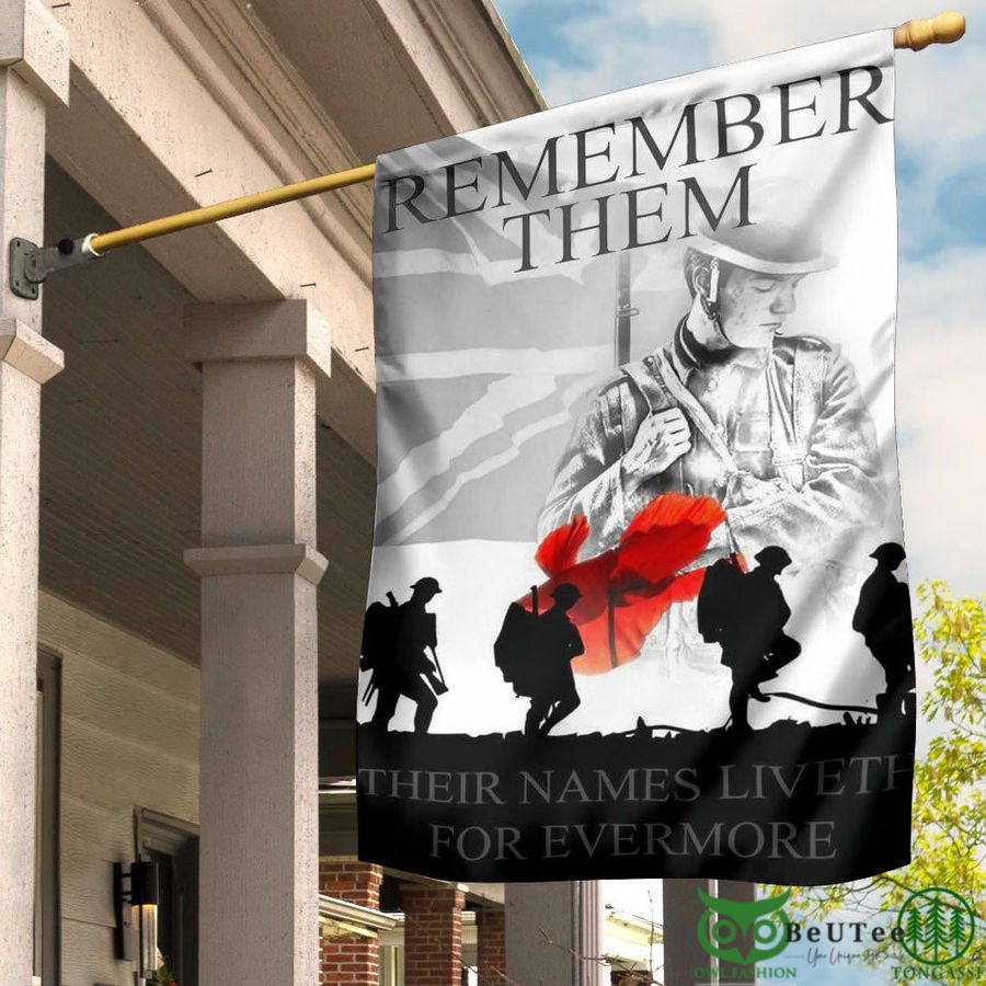 Remember Them Their Names Liveth For Evermore Poppy All Flag