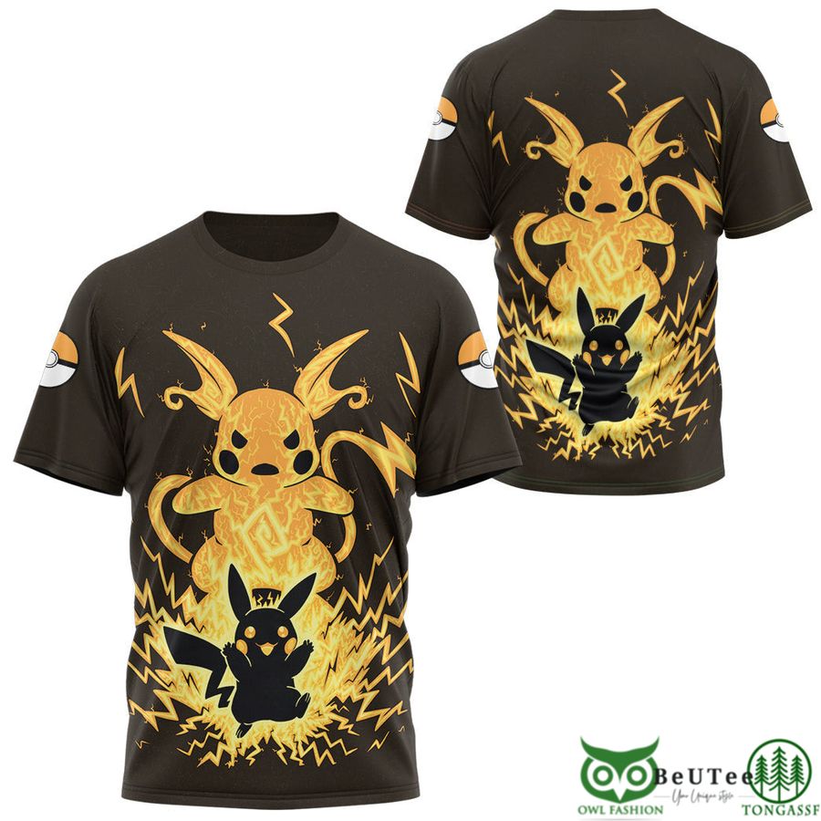 Evolve Pikachu within Raichu Custom T-Shirt Apparel