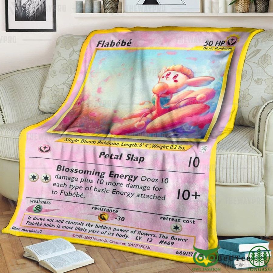 Anime PKM Flabébé Custom Soft Blanket