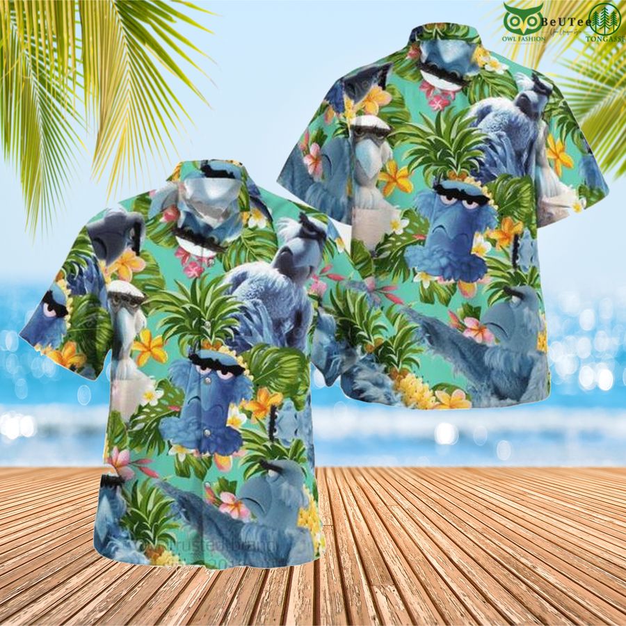 The Muppets Sam the Eagle tropical Hawaiian Shirt