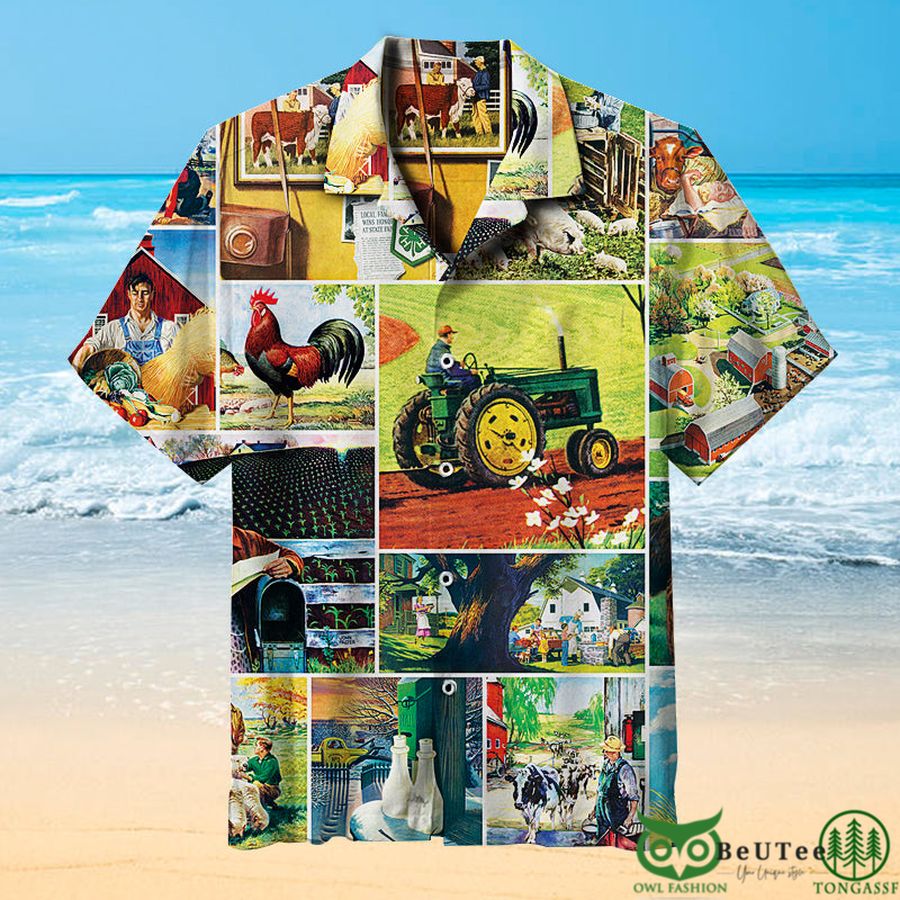 Farmland Collage Universal Hawaiian Shirt
