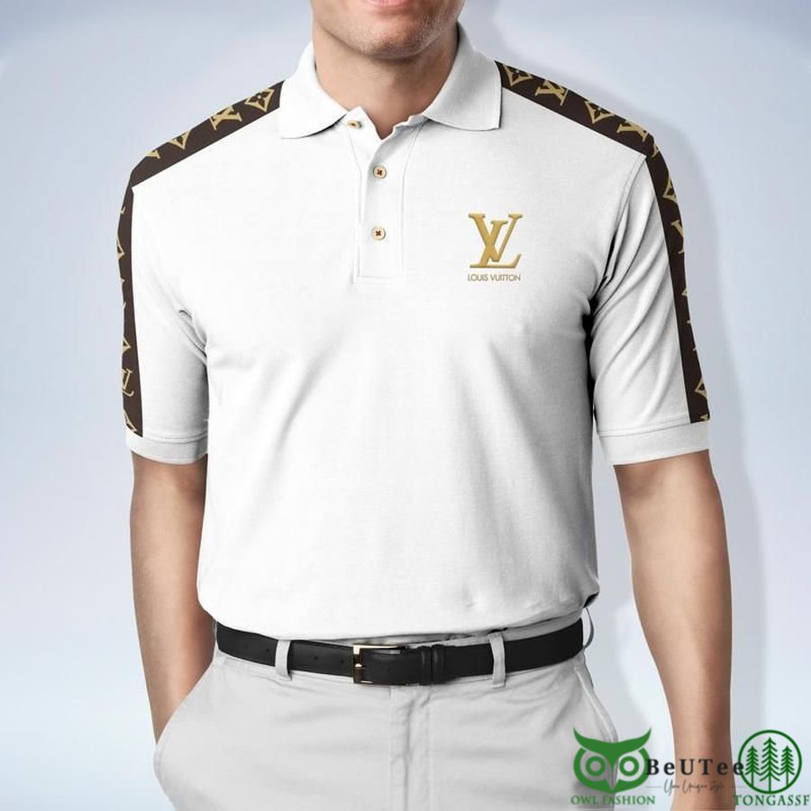 Limited Edition Louis Vuitton Shoulder Brown Monogram Polo Shirt