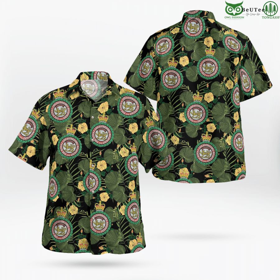 British Army Royal Leicestershire Regiment Hawaiian Shirt