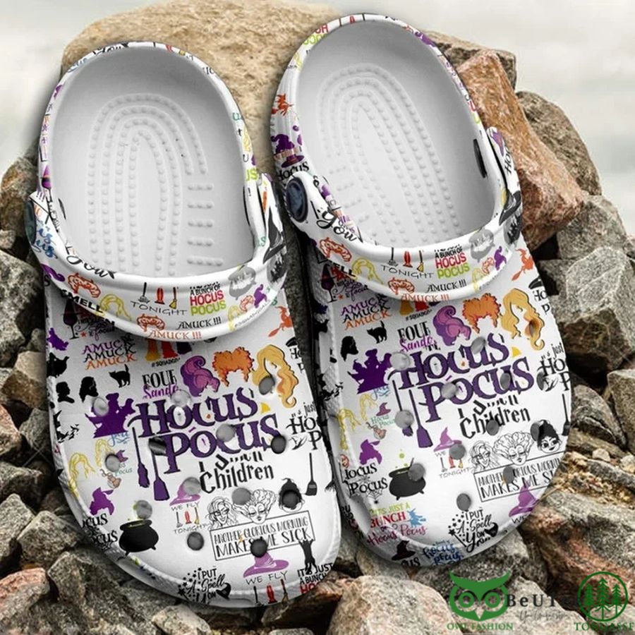 Hocus Pocus Halloween White Clogs
