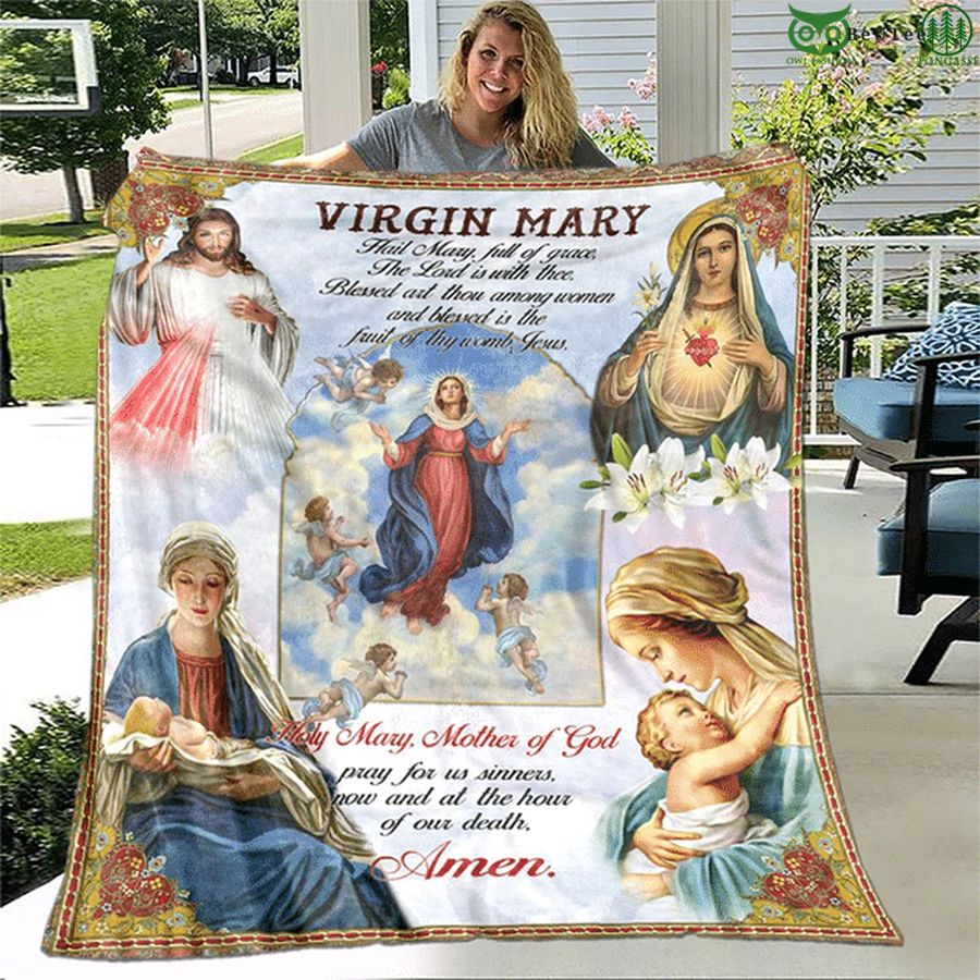 Virgin Mary Mother of God fleece blanket