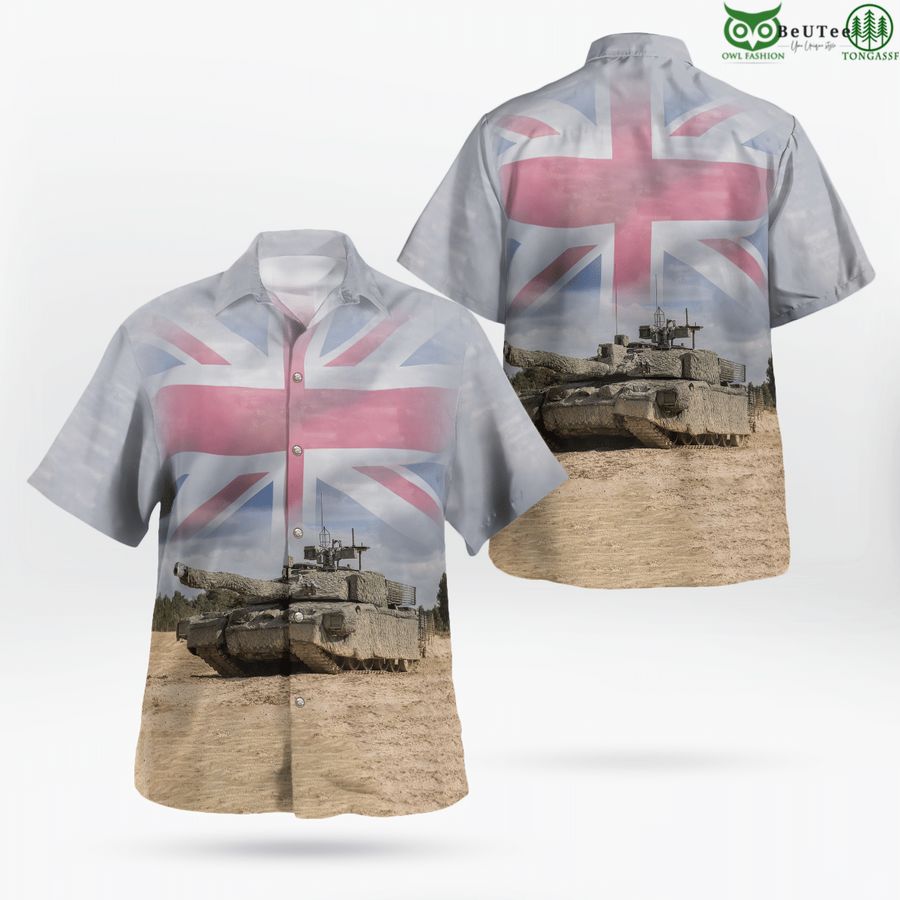 British Army Challenger Megatron Main Battle Tank Hawaiian Shirt
