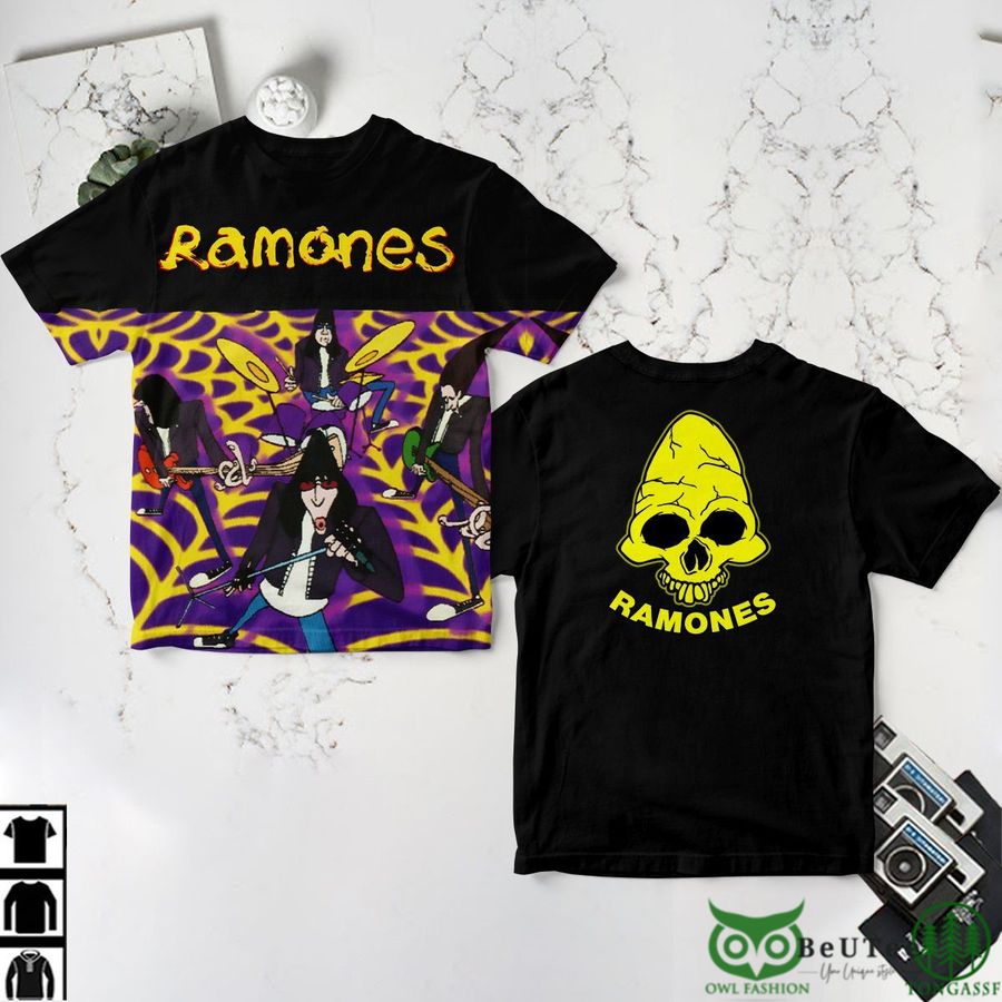 RAMONES GREATEST HITS LIVE Rock Band 3D T-shirt 