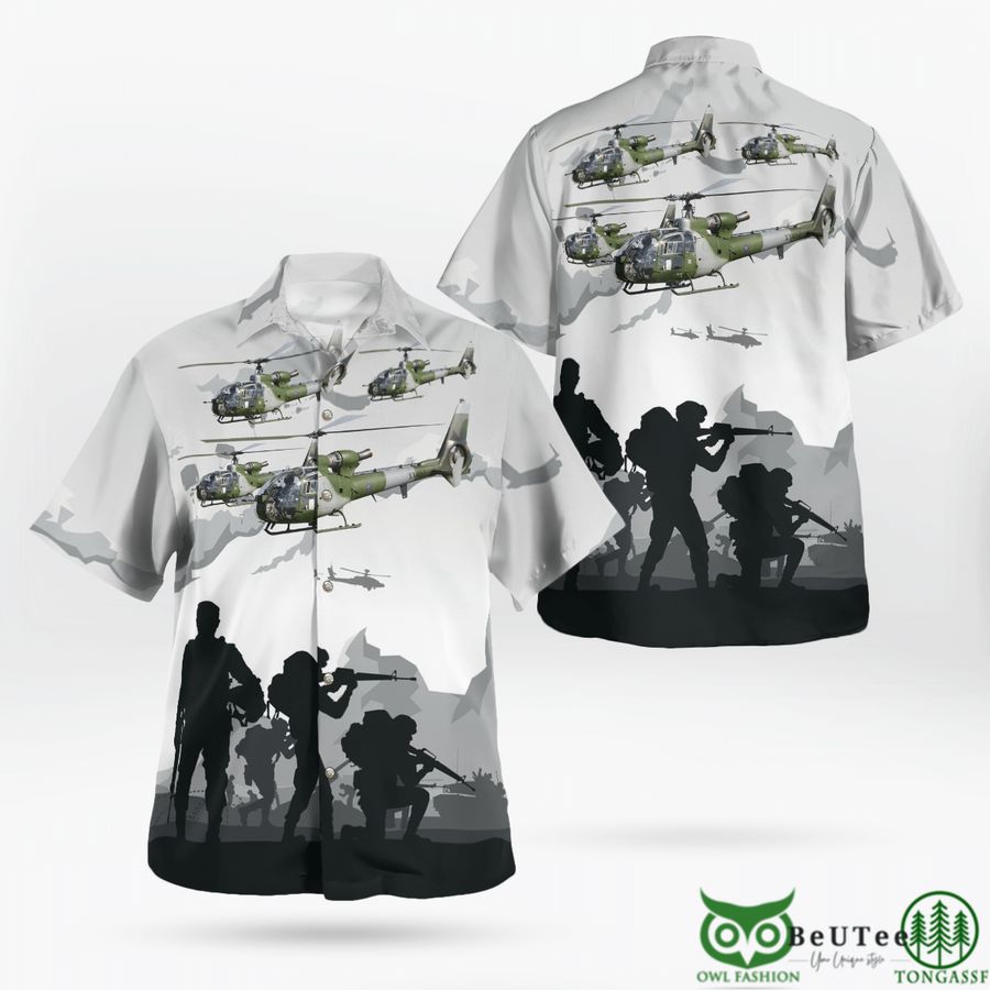 British Army Westland Gazelle Armed Force Days Hawaiian Shirt