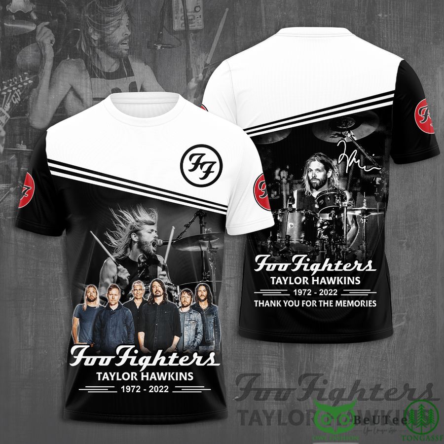 Foo Fighters Taylor Hawkins Memory Tribute 2022 3D T-Shirt