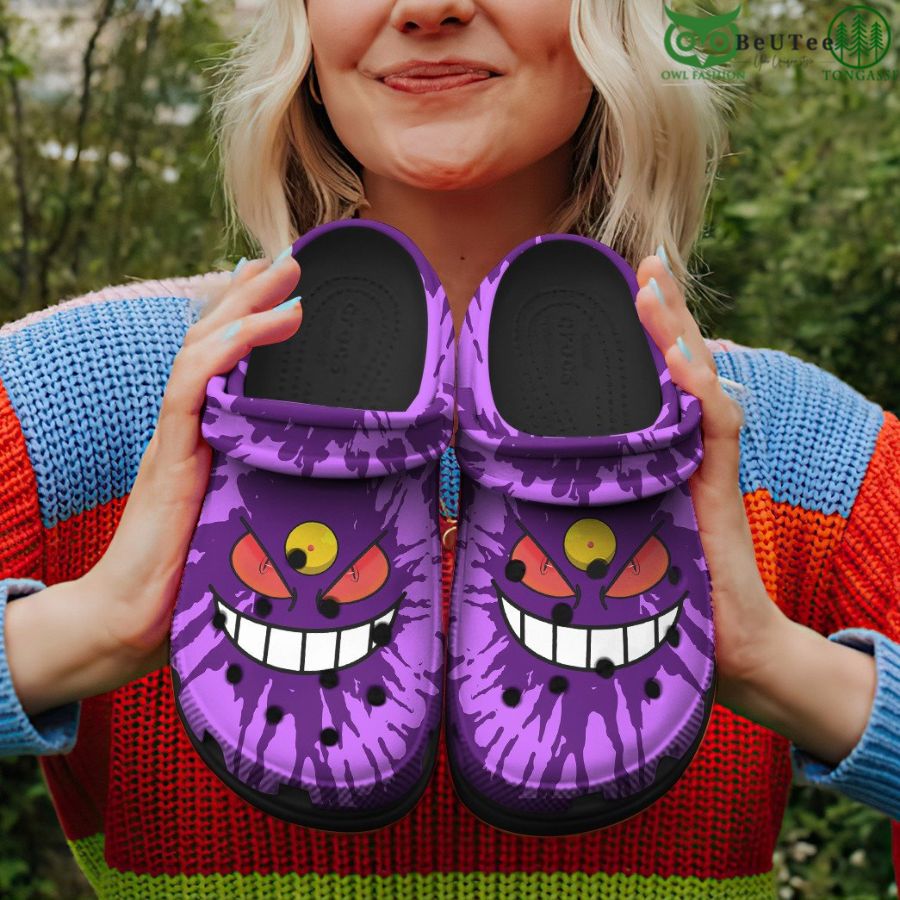 Mega Gengar Tie Dye Face Classic Crocs Pokemon
