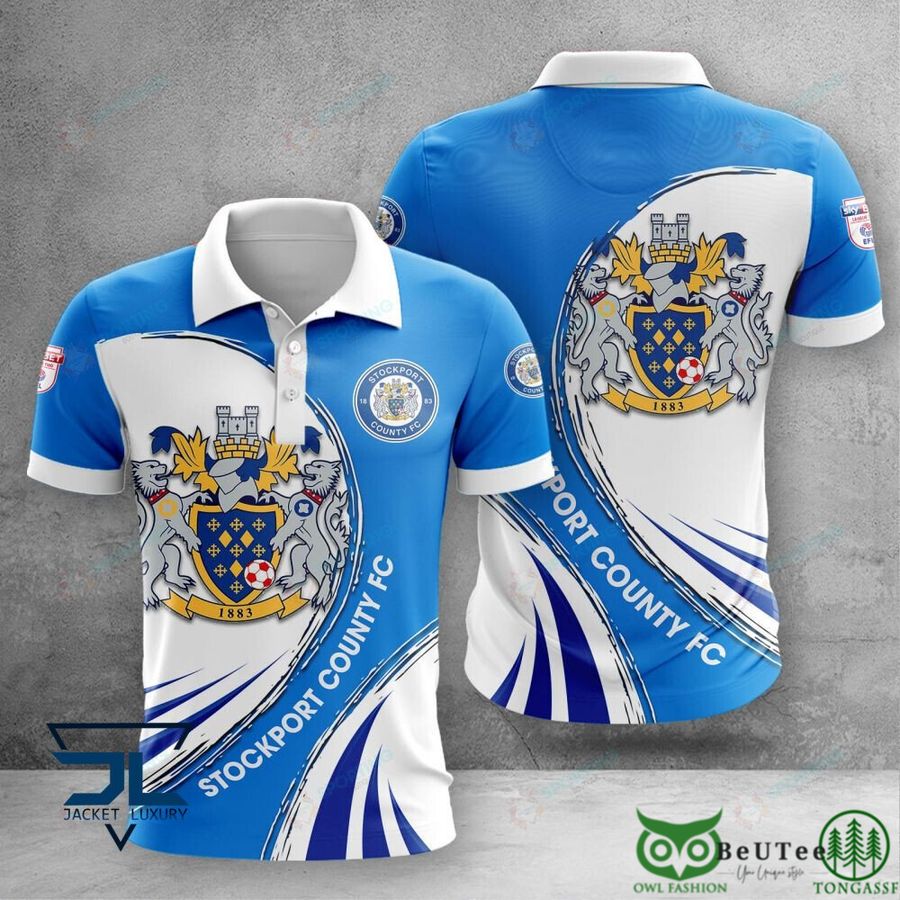 Stockport County F.C EPL 3D Polo Tshirt Hoodie
