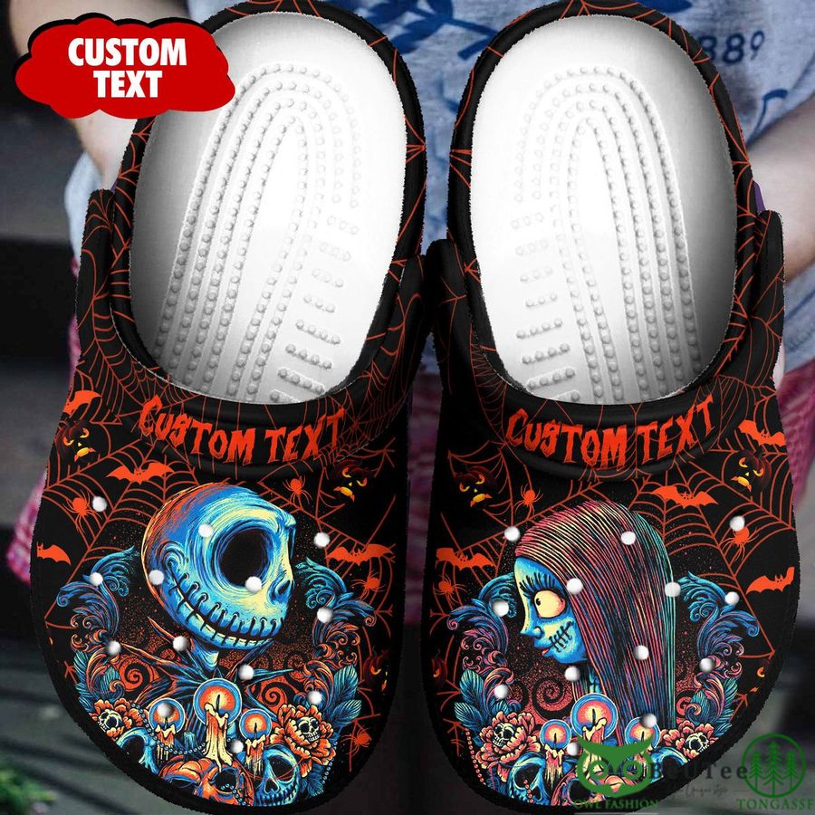 Personalized Halloween Jack Skellington Black Clogs 