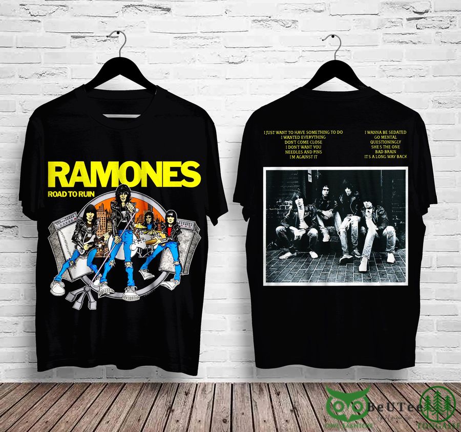 RAMONES ROAD TO RUN Rock Band 3D T-shirt 