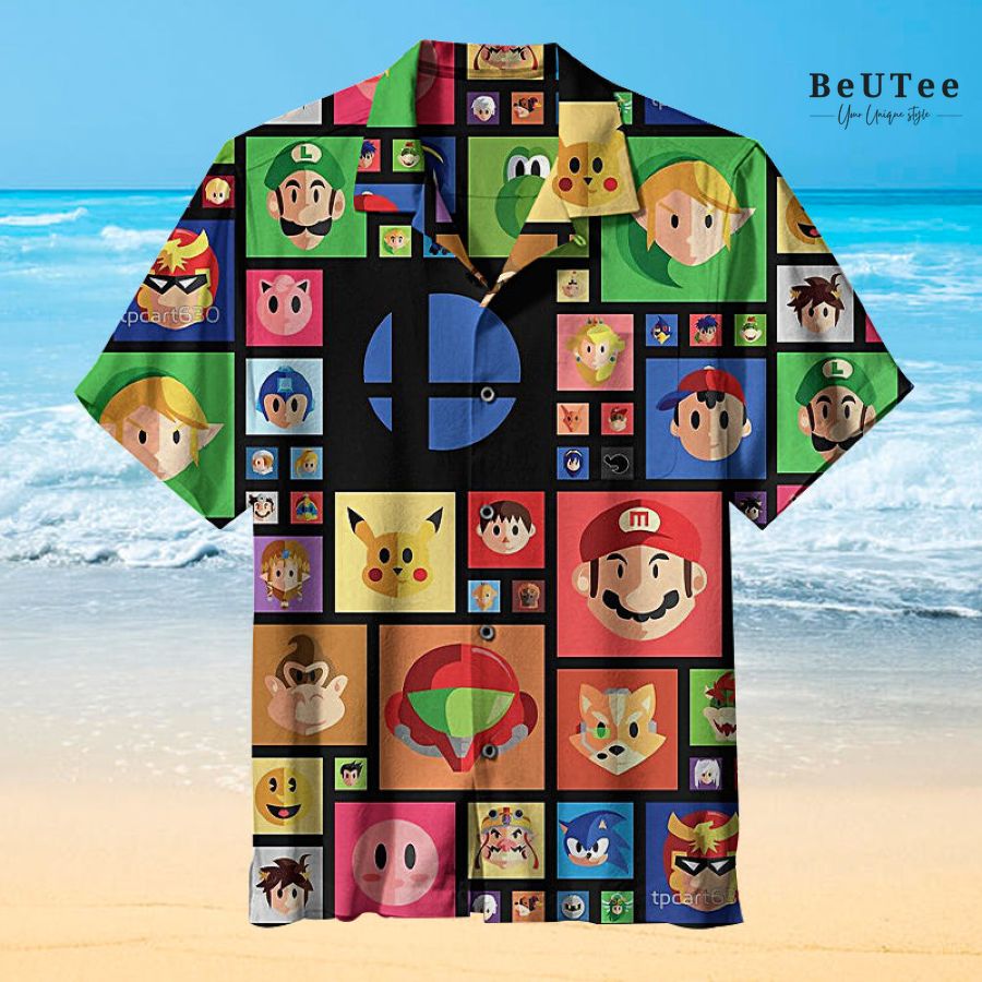 Nintendo Chibi Games Hawaiian Shirt