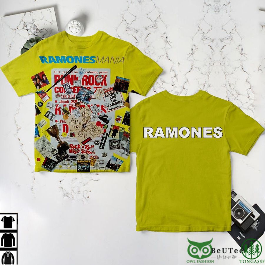 RAMONES MANIA Rock Band 3D T-shirt