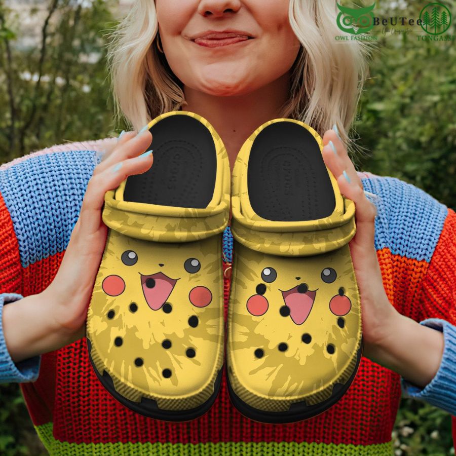 Pikachu Tie Dye Face Classic Crocs Pokemon