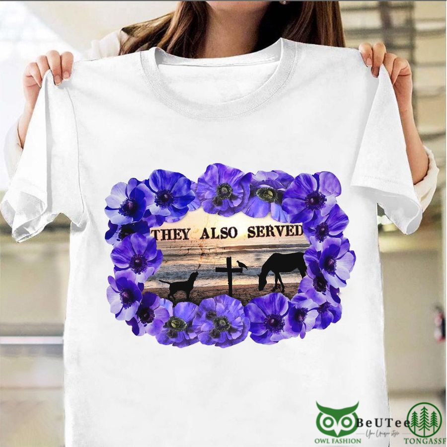 Animal They Also Served Purple Poppy Lest We Forget 2D T-Shirt