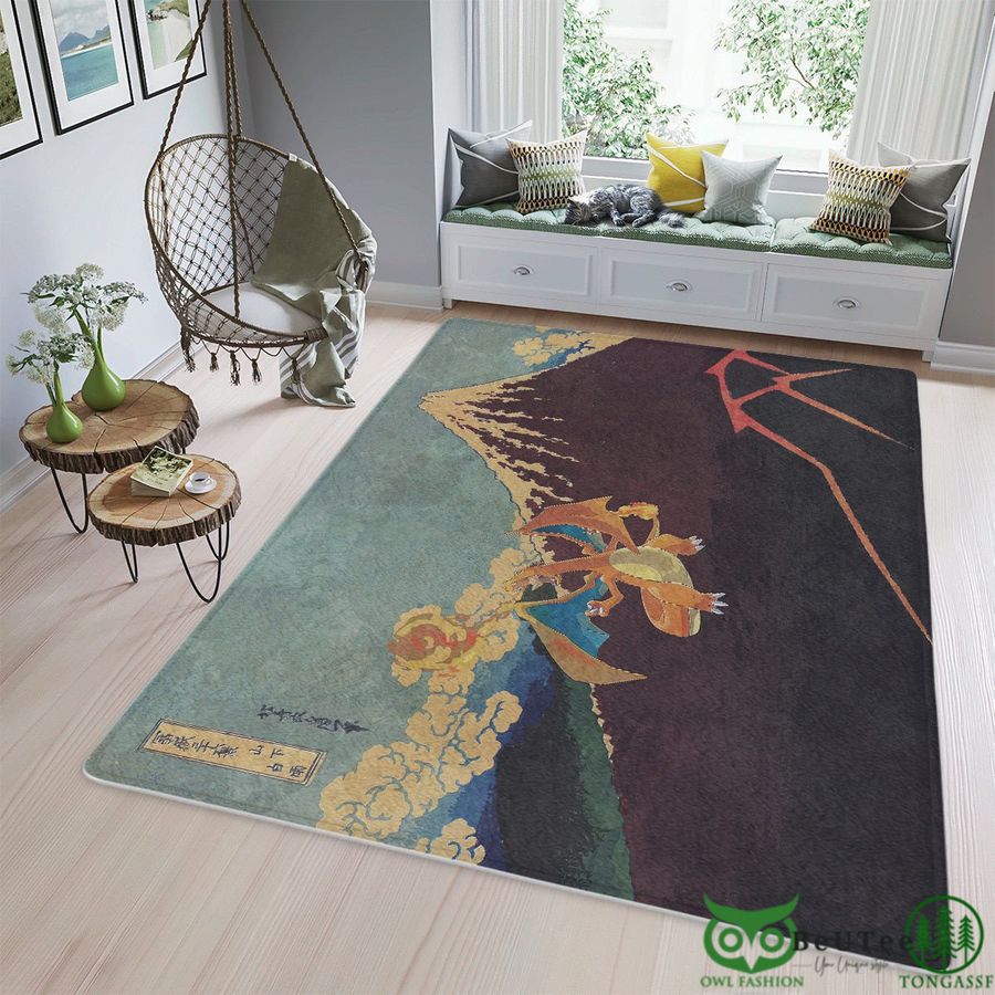 Charizard Beneath The Summit Custom Rug