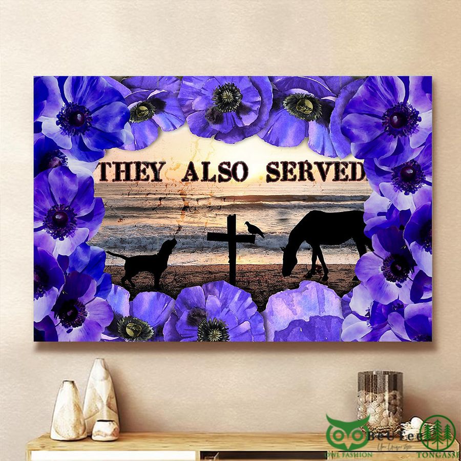 Animal They Also Served Remembrance Purple Poppy Poster