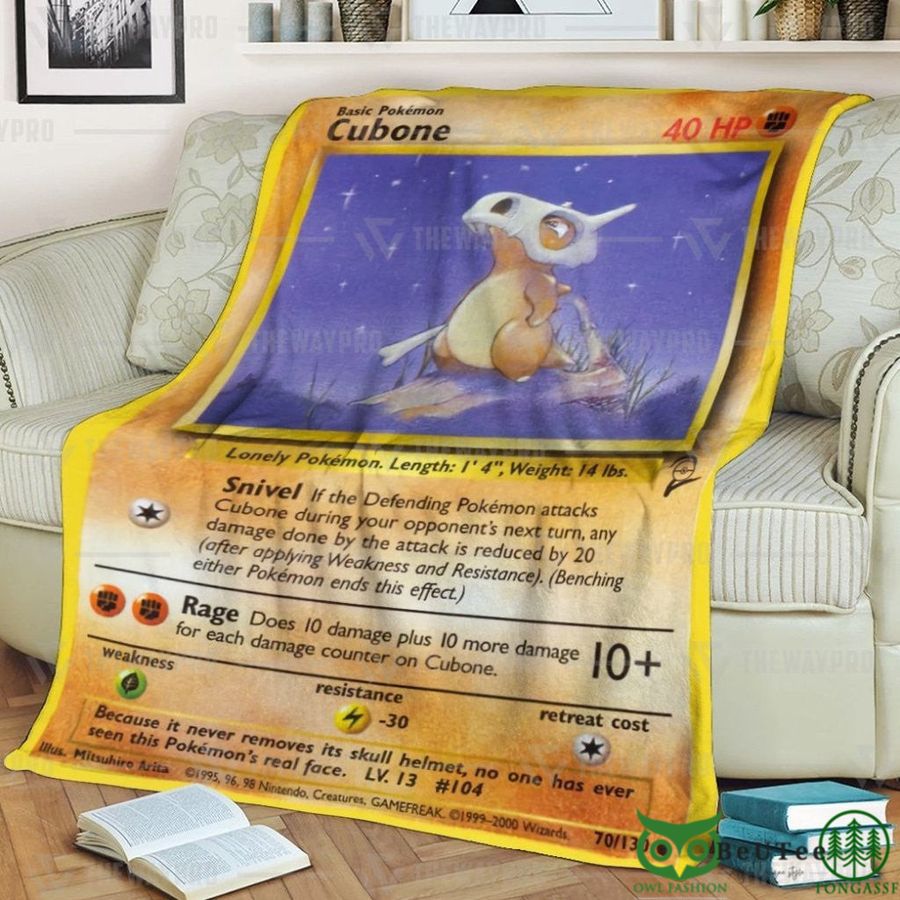 Anime PKM Cubone Custom Soft Blanket