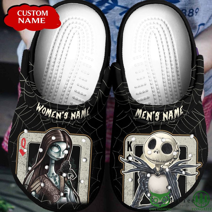 Custom Name Halloween Jack Skellington Poker Clogs