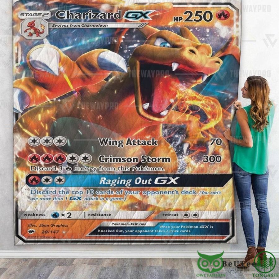 Anime PKM Charizard-GX Custom Quilt