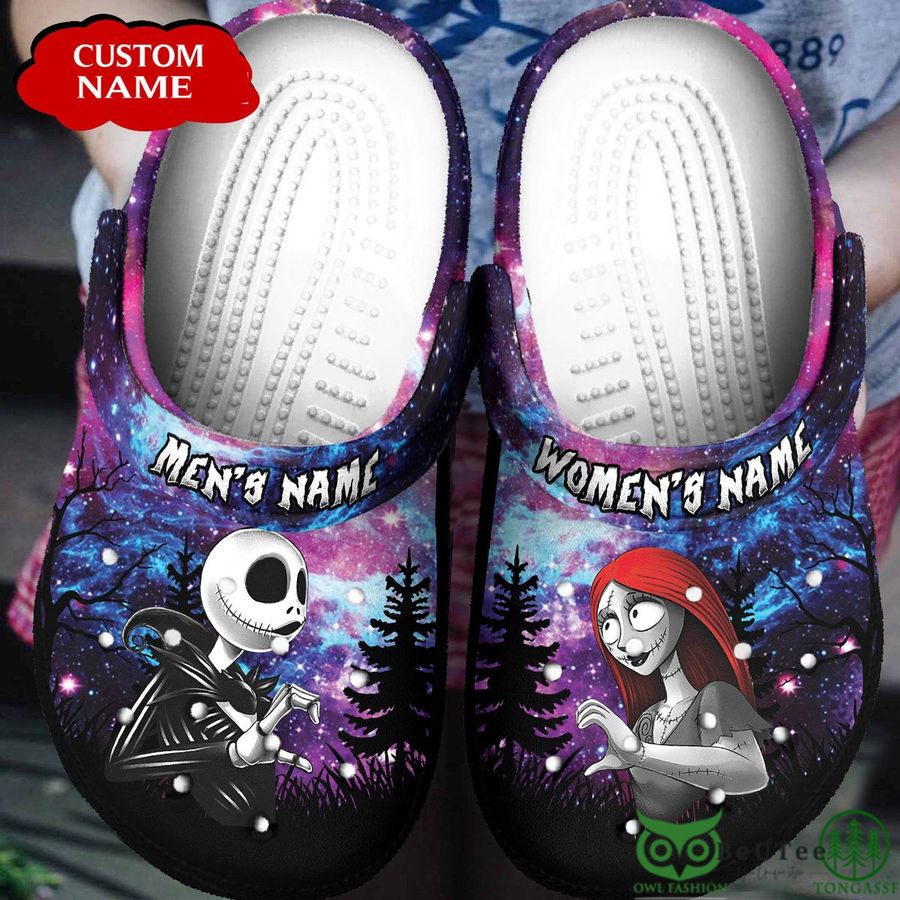 Custom Name Halloween Galaxy Forest Jack Skellington Clogs 