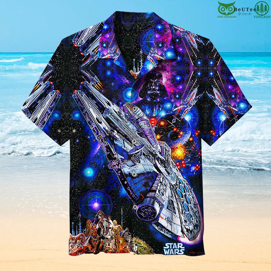 36 STAR WARS spaceship in the galaxy Hawaiian shirt